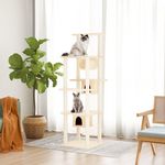 VIDAXL Arbre a chat avec griffoirs en sisal Creme 169 cm