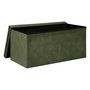 Voir la diapositive 2 :  Banquette Coffre Pliable en Velours  Lilou  76cm Kaki