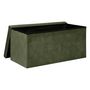 Voir la diapositive 2 :  Banquette Coffre Pliable en Velours  Lilou  76cm Kaki