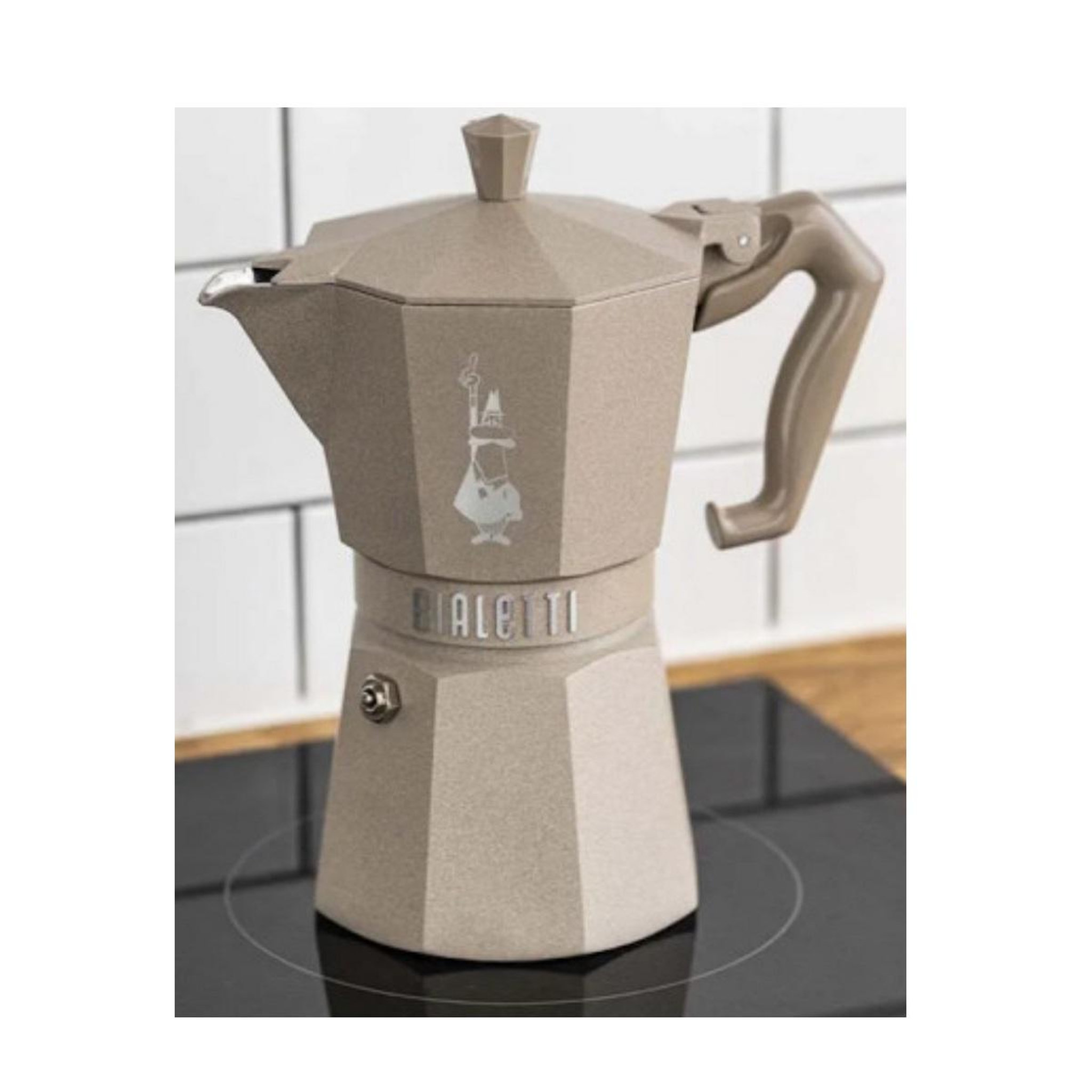 Voir la diapositive 2 : BIALETTI Cafetière italienne 3 tasses sable - 0009077