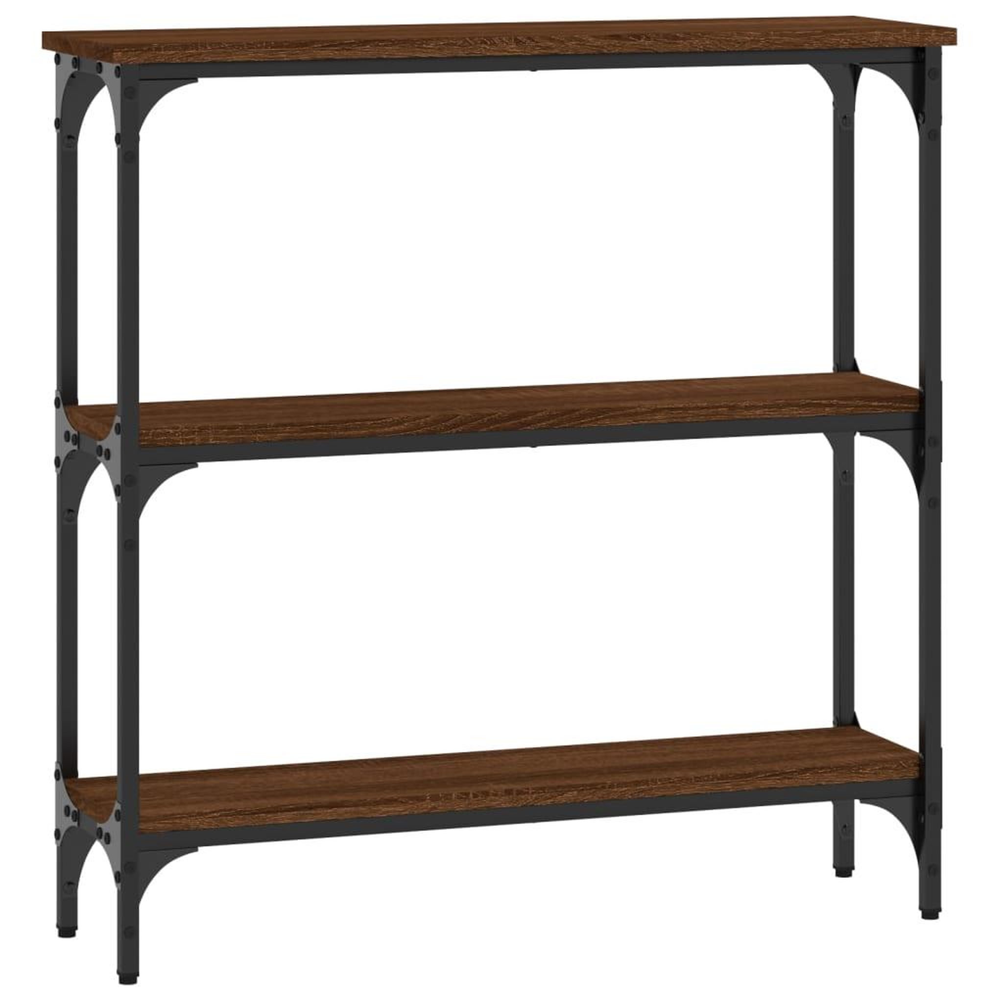 Voir la diapositive 2 : VIDAXL Table console chene marron 75x22,5x75 cm bois d'ingenierie