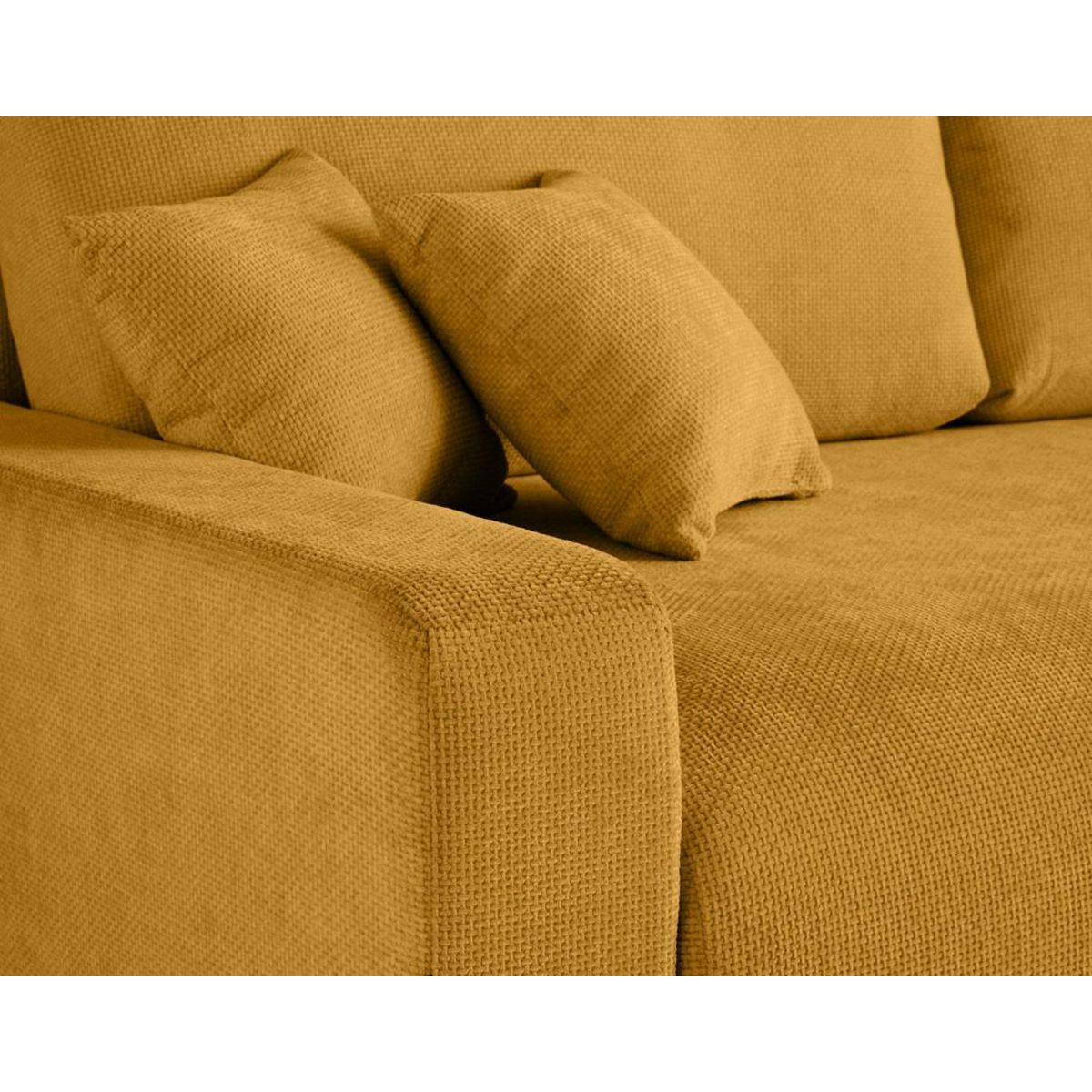 LISA DESIGN Pivoine - canapé droit 3 places - convertible avec coffre - en velours texturé