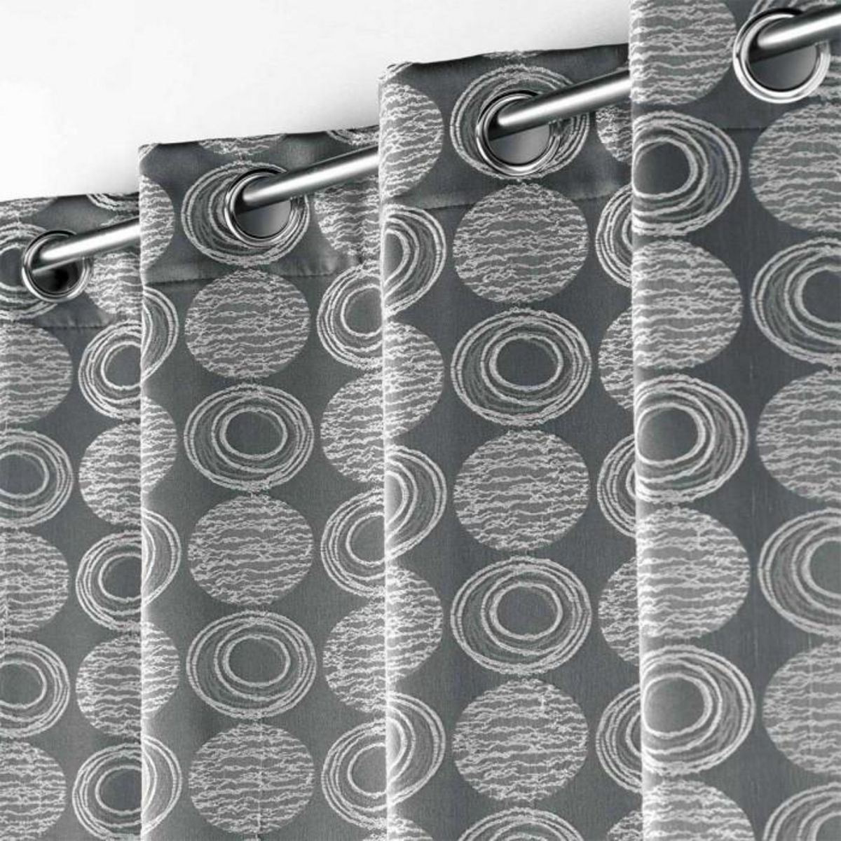 Paris Prix Rideau à Œillets Jacquard  Caelia  140x260cm Gris