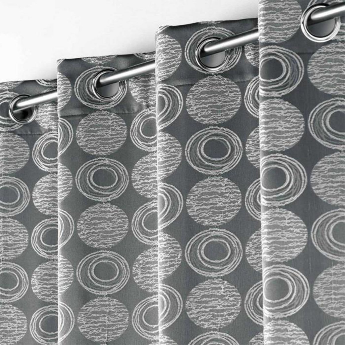 Paris Prix Rideau à Œillets Jacquard  Caelia  140x260cm Gris