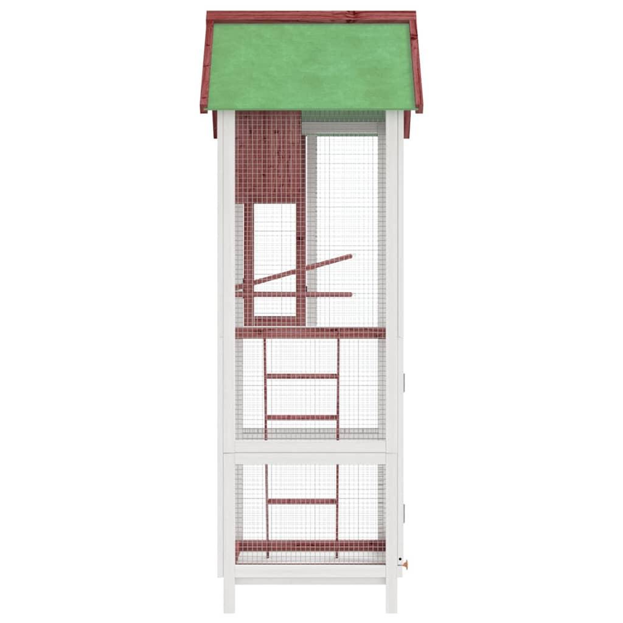 Voir la diapositive 5 : VIDAXL Maison a oiseaux moka 60x58,5x160 cm bois massif de pin