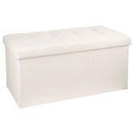 ATMOSPHERA Banquette coffre pliable Lysandre - 76 x H. 38 cm. Coloris disponibles : Beige, Gris, Noir
