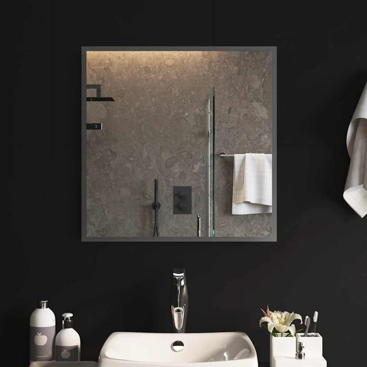 VIDAXL Miroir de salle de bain a LED 60x60 cm