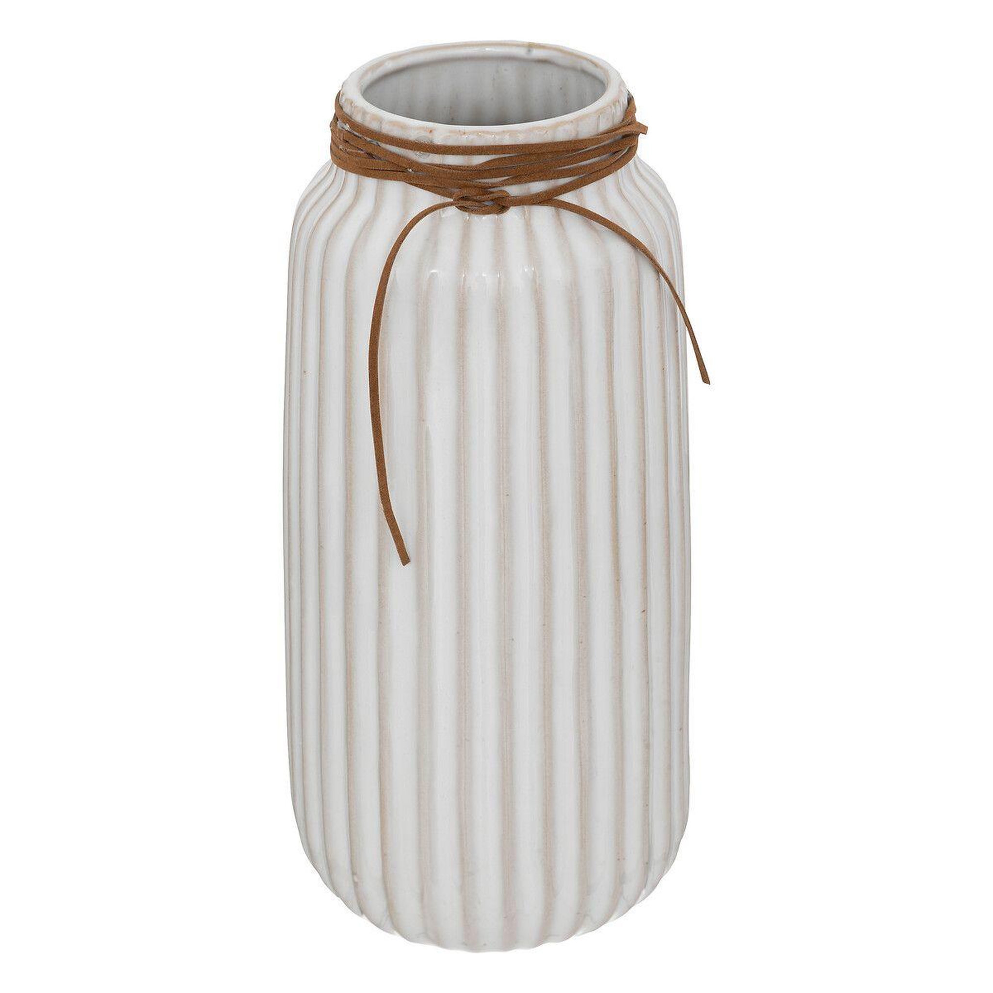 ATMOSPHERA Vase en céramique  café  28cm blanc