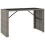 Voir la diapositive 4 : VIDAXL Ensemble de bar de jardin 7 pcs avec coussins gris poly rotin