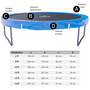 Voir la diapositive 3 : JUMP4FUN Coussin de protection des ressorts pour Trampoline, réversible bleu / noir : ø 14Ft