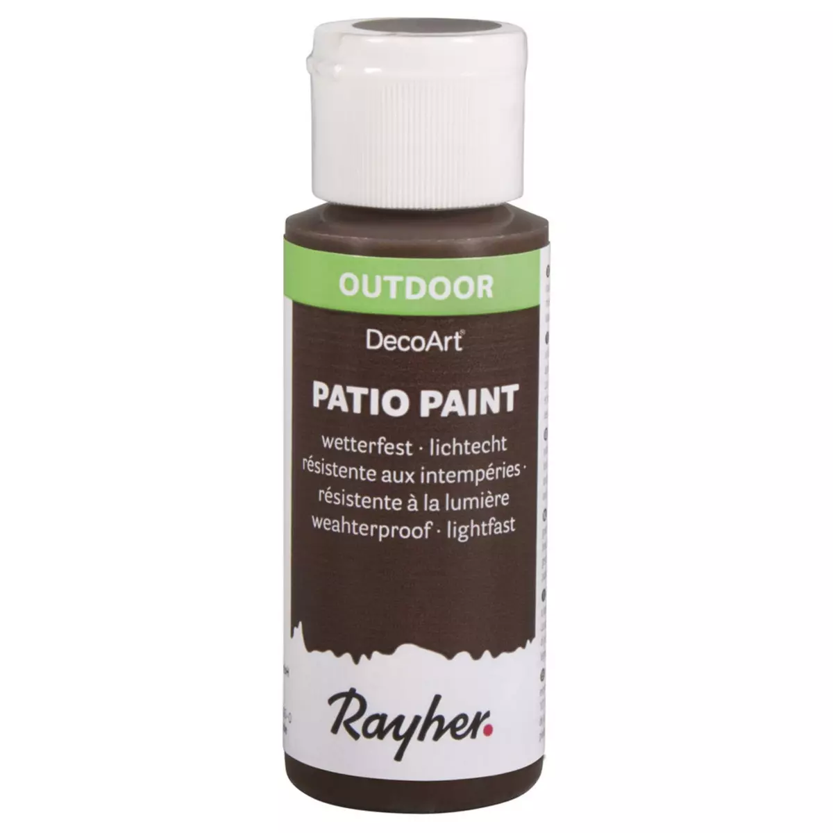 Rayher Patio Paint, châtain, flacon 59 ml