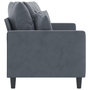 Voir la diapositive 4 : VIDAXL Canape a 2 places Gris fonce 140 cm Velours