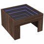 Voir la diapositive 3 : VIDAXL Table basse avec LED infini chene marron 50x50x30 cm