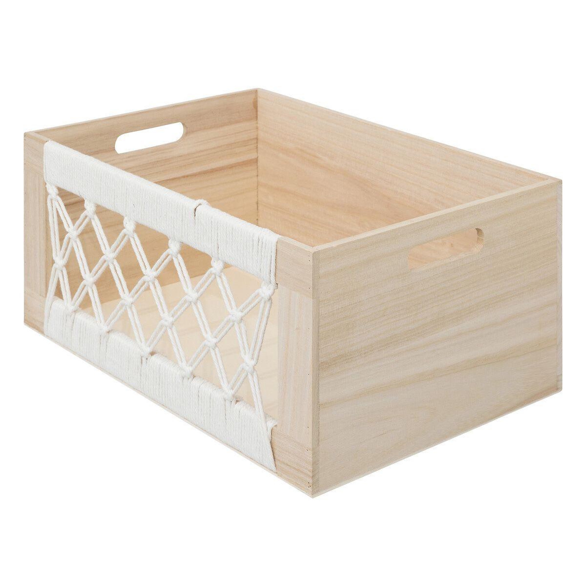 Voir la diapositive 2 : Atmosphera Kids Lot de 3 cagettes macramés  australie  36cm beige