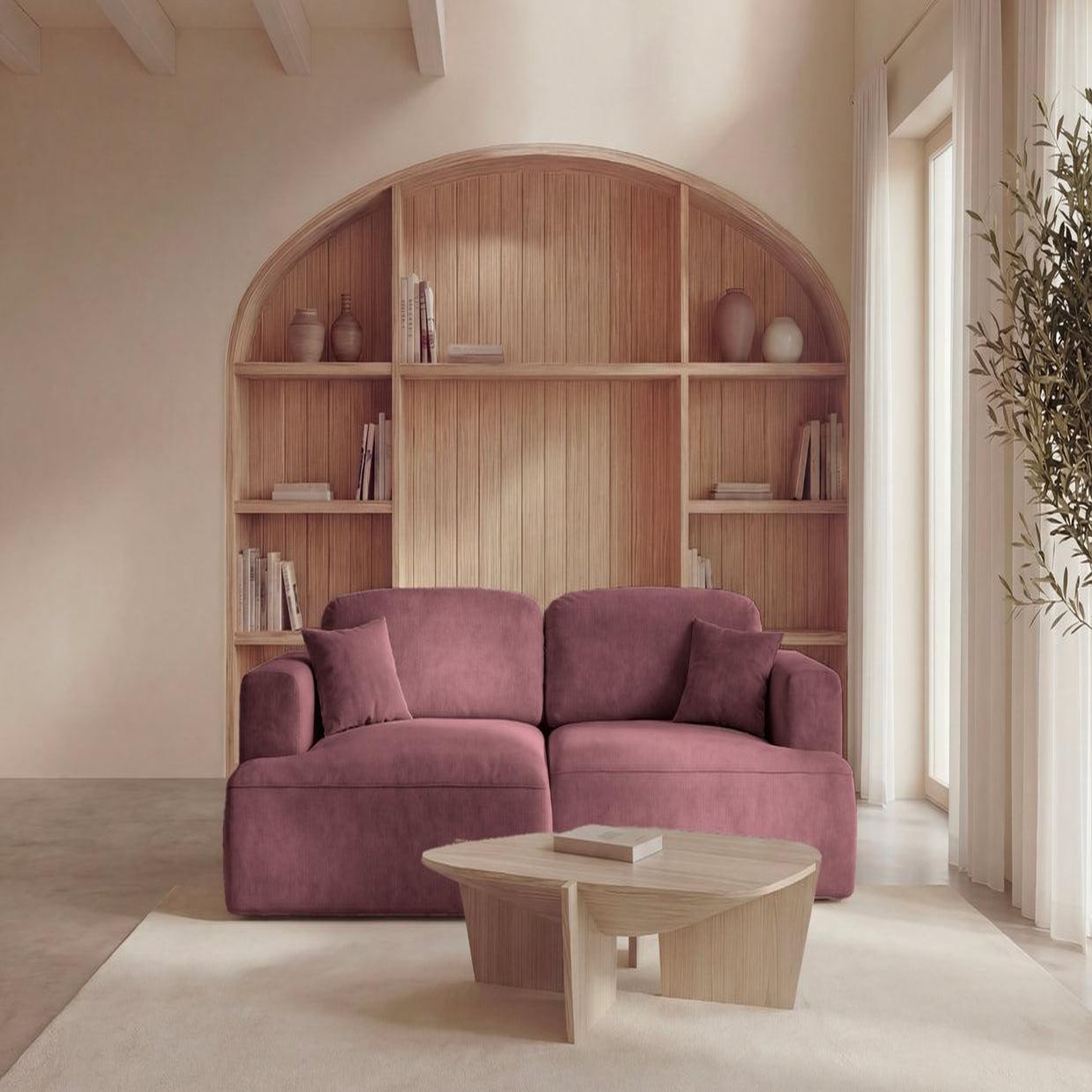 Voir la diapositive 3 : CASANOVA PARIS Chiara - canapé d'angle tissu velours