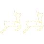 Voir la diapositive 3 : VIDAXL Lumieres de Noël silhouette de renne 2 pcs 35 LED blanc chaud