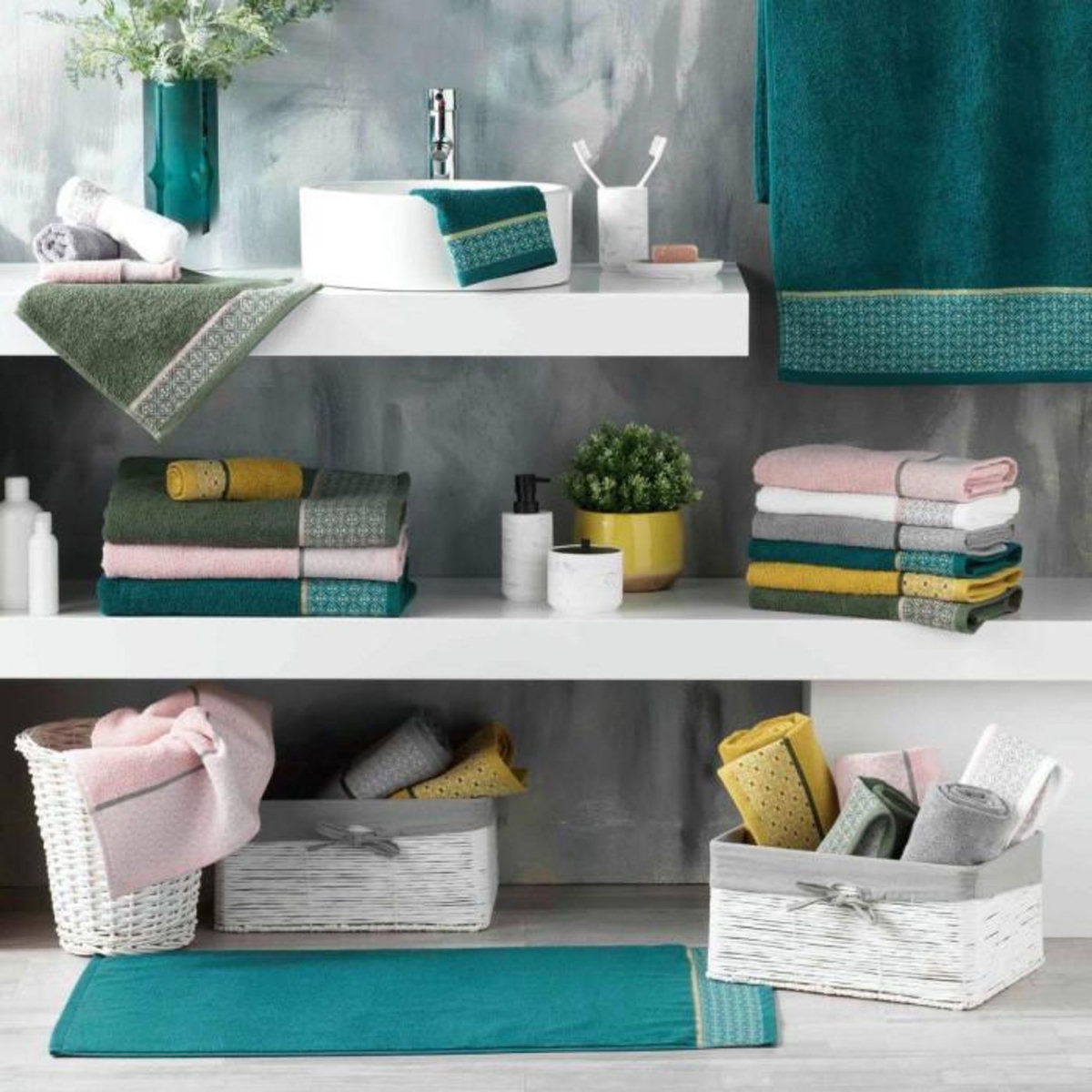 Paris Prix Drap de Bain Jacquard  Belina  90x150cm Miel