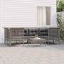 Voir la diapositive 1 : VIDAXL Salon de jardin 7 pcs avec coussins Gris Resine tressee