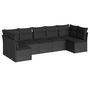 Voir la diapositive 2 : VIDAXL Salon de jardin 7 pcs avec coussins noir resine tressee