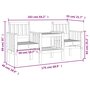 Voir la diapositive 6 : VIDAXL Banc de jardin avec table 2 places bois de pin massif
