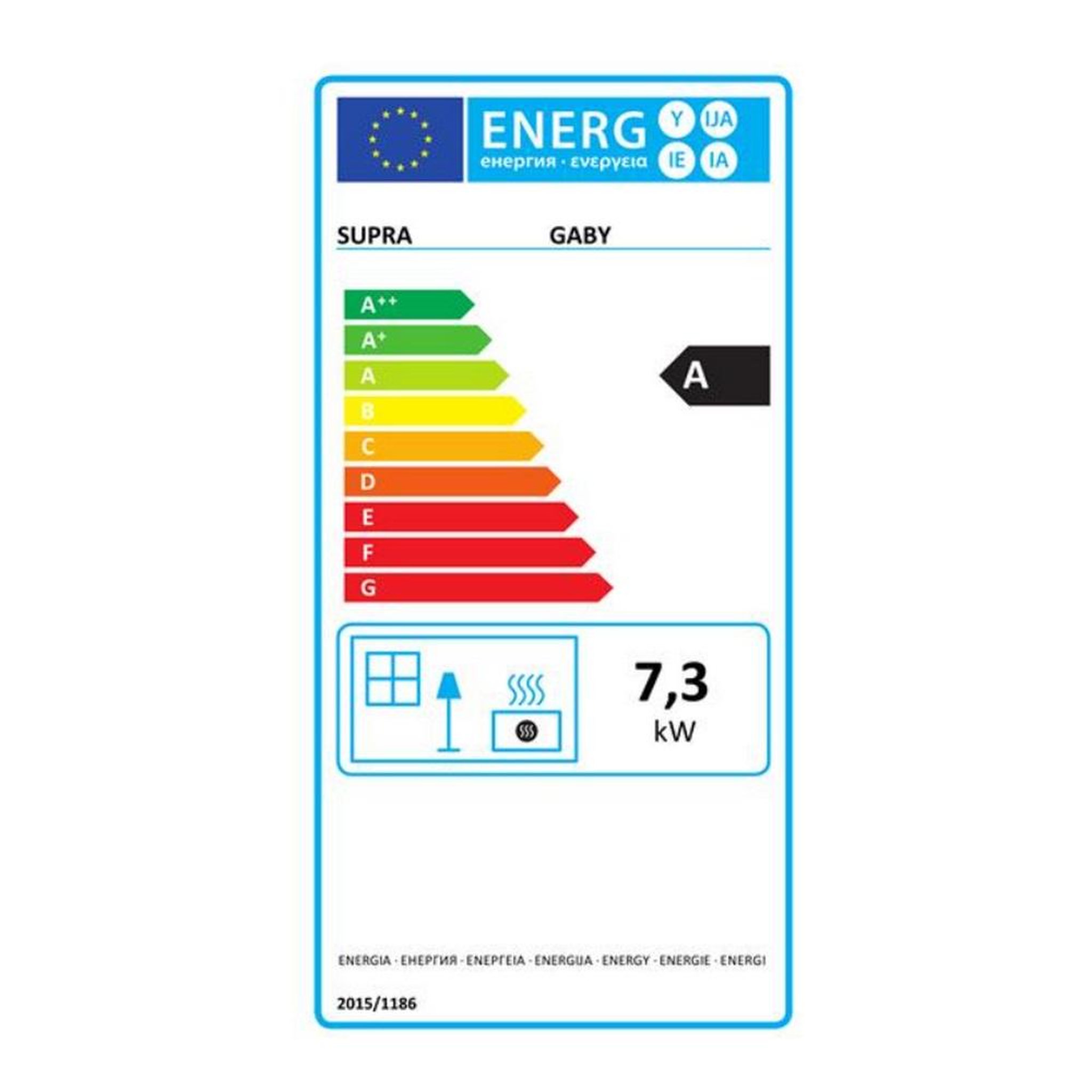 Voir la diapositive 2 : Supra Poêle à bois étanche 7.3kw noir - fr9016110b