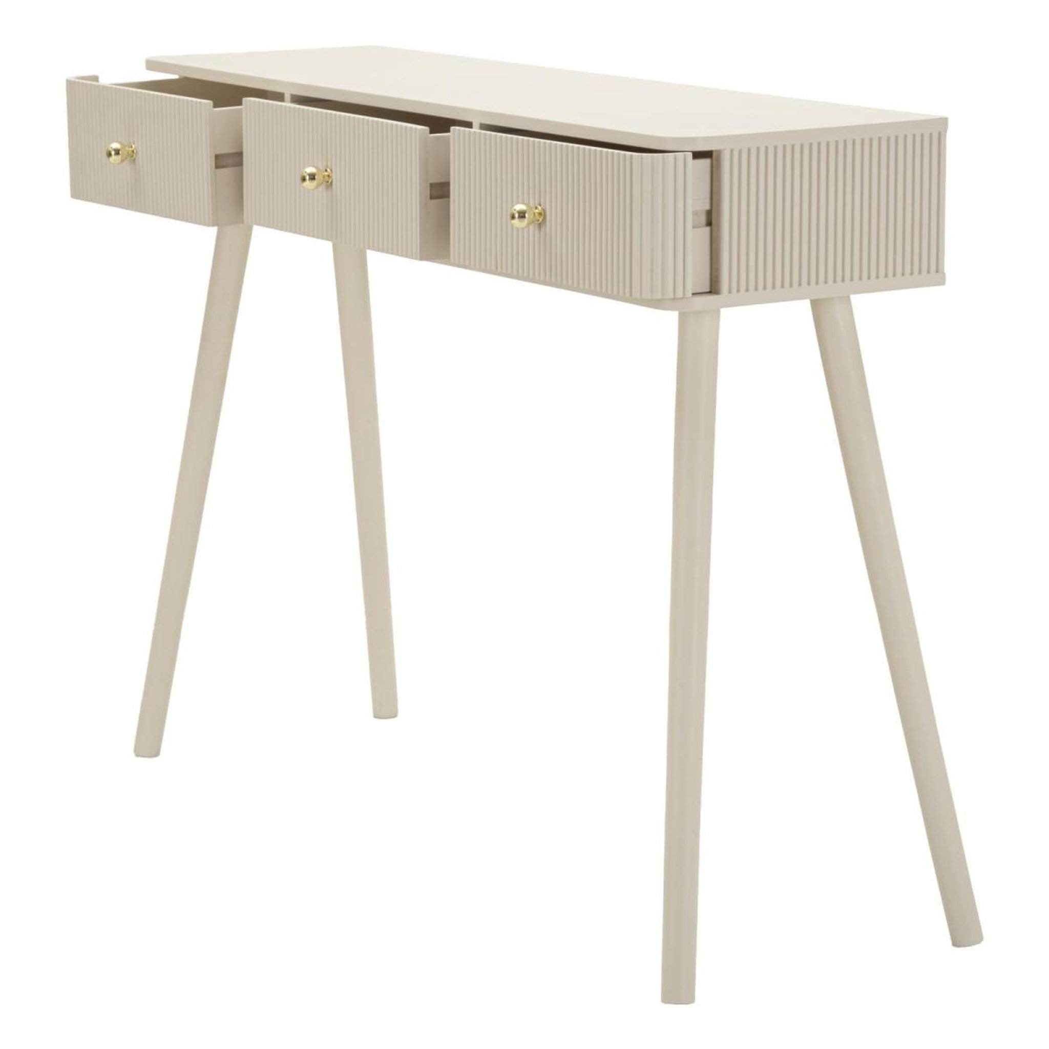 Voir la diapositive 3 : Paris Prix Console 3 tiroirs  shy  108cm blanc