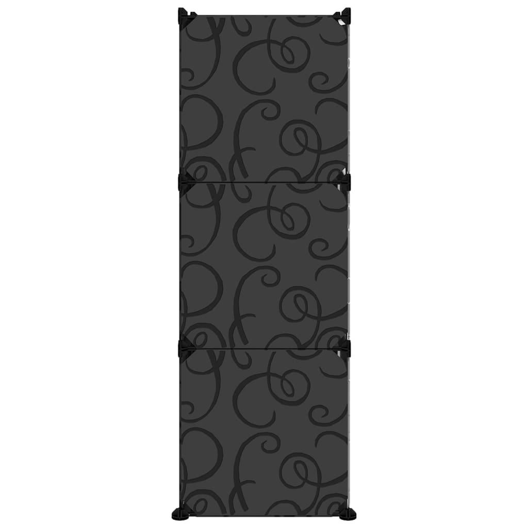 Voir la diapositive 4 : VIDAXL Etagere a chaussures Noir 84,5x31x93,5 cm PP