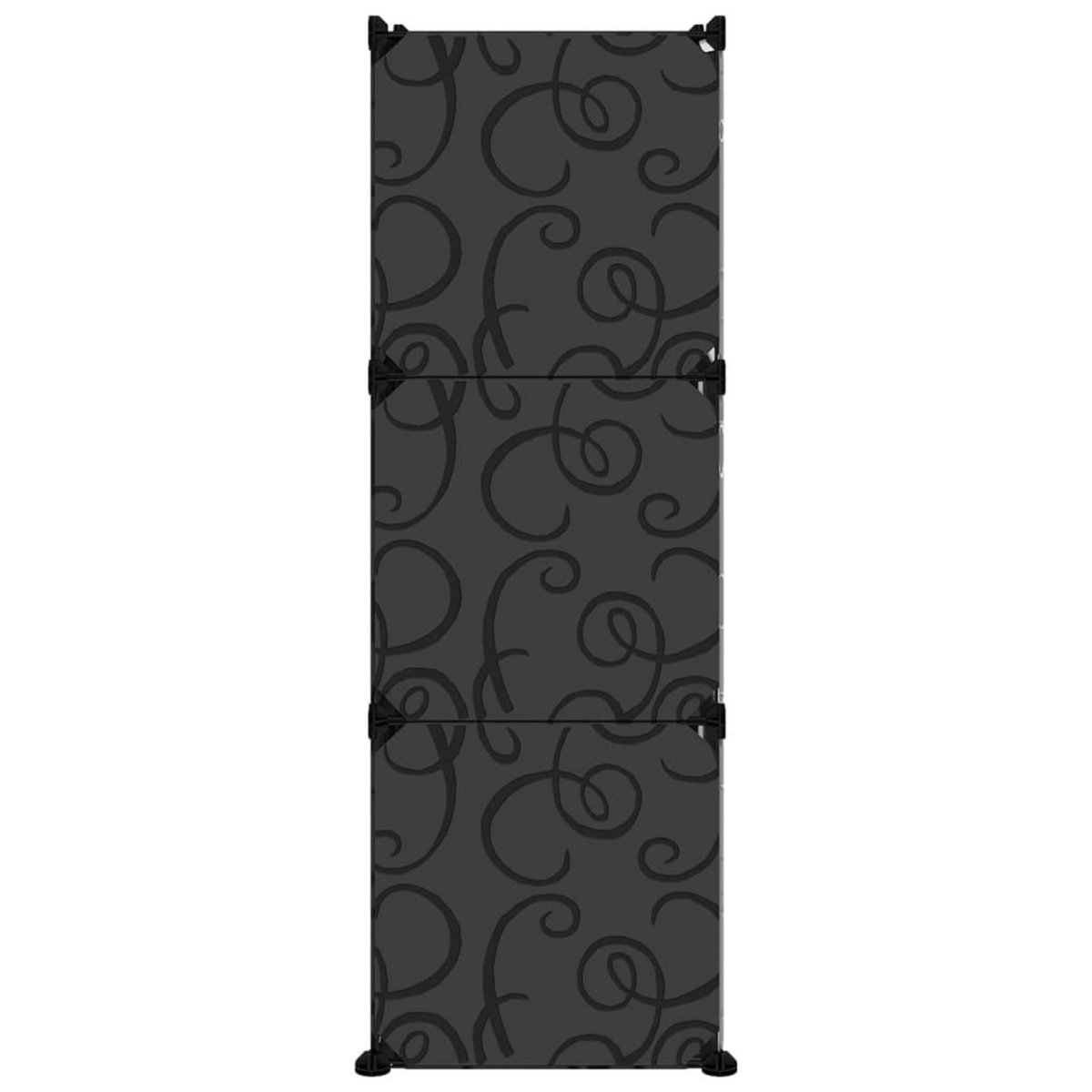 VIDAXL Etagere a chaussures Noir 84,5x31x93,5 cm PP