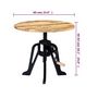 Voir la diapositive 6 : VIDAXL Table d'appoint 60x(46-63) cm Bois de manguier massif et fonte