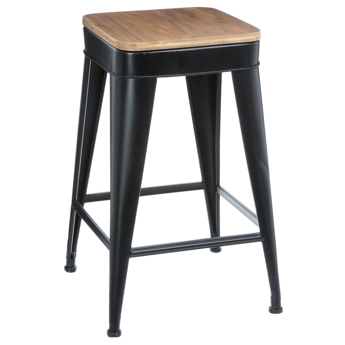ATMOSPHERA Lot de 2 Tabourets bas en métal H60cm BORIS