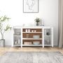 Voir la diapositive 3 : VIDAXL Buffet blanc 135x41x75 cm bois d'ingenierie