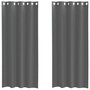 Voir la diapositive 2 : VIDAXL Rideaux en voile avec œillets 2 pcs gris fonce 140x225 cm