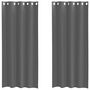 Voir la diapositive 2 : VIDAXL Rideaux en voile avec œillets 2 pcs gris fonce 140x225 cm