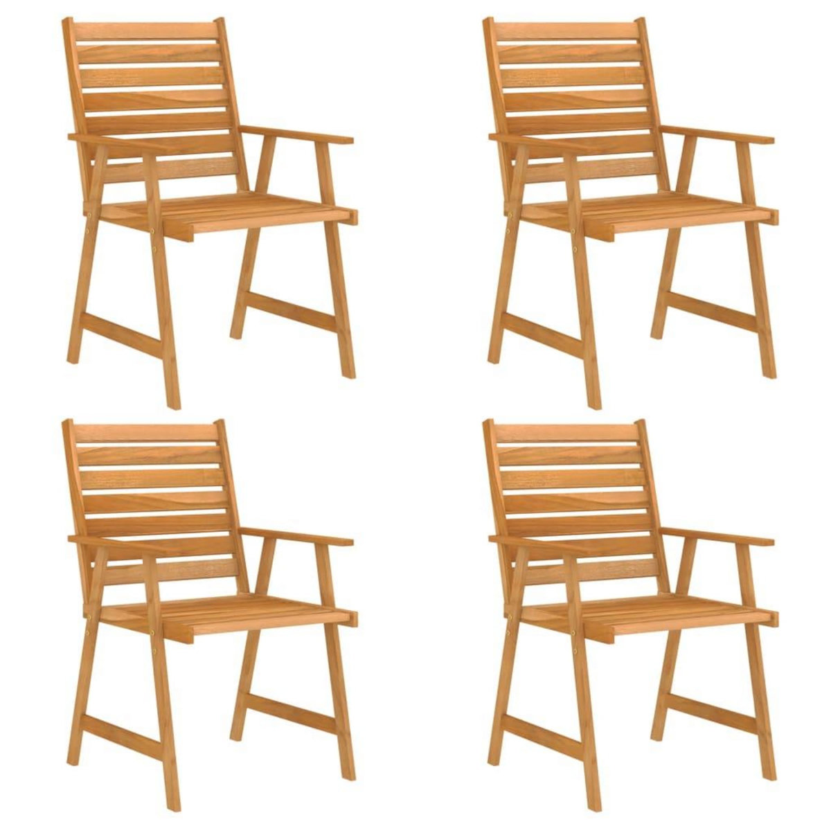 VIDAXL Ensemble a manger de jardin 5 pcs Bois d'acacia solide