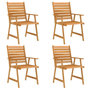 Voir la diapositive 4 : VIDAXL Ensemble a manger de jardin 5 pcs Bois d'acacia solide