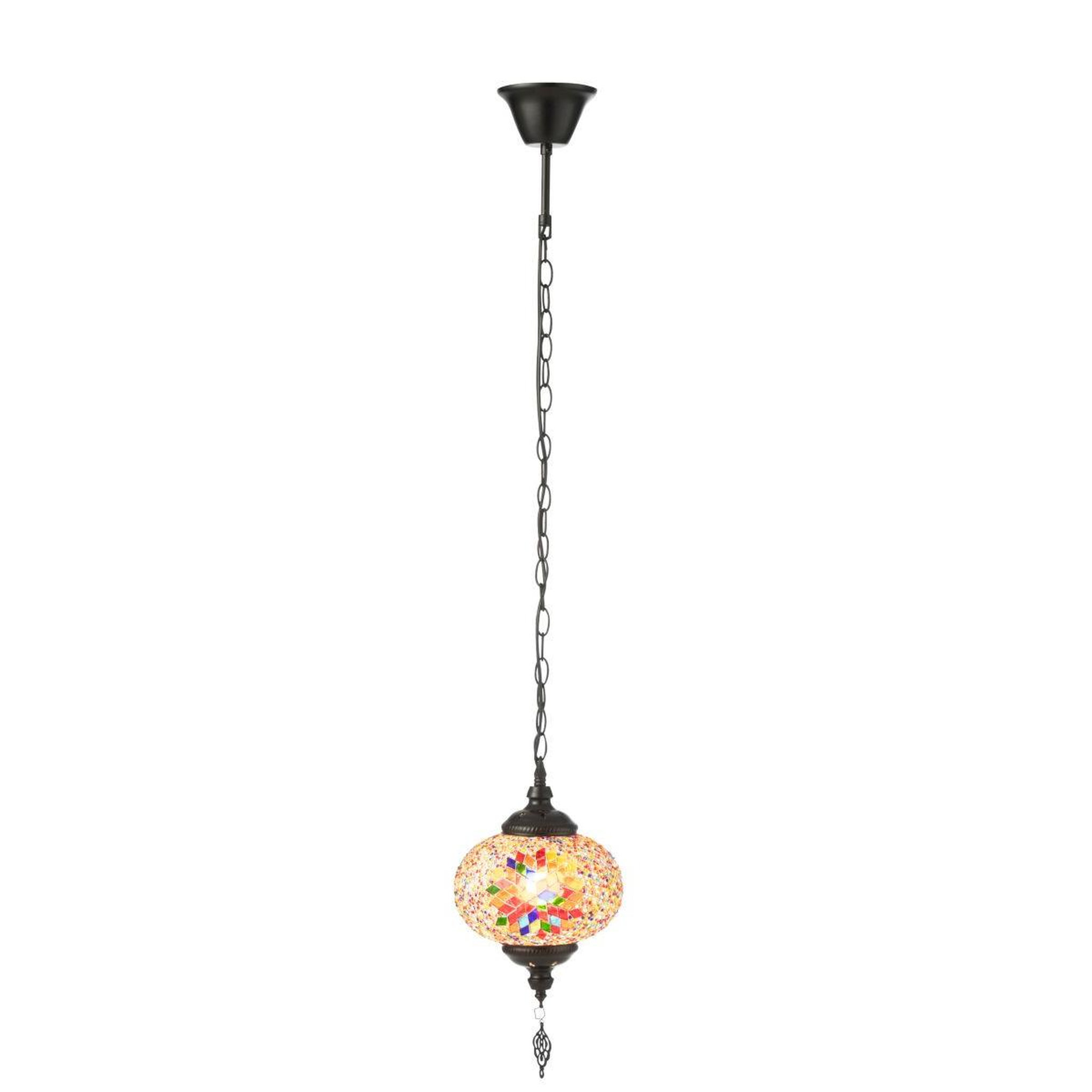 Voir la diapositive 3 : J-LINE Lampe suspension mosaïque  neal  18cm multicolore