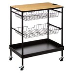 FIVE Desserte de Cuisine Design  Amo  79cm Naturel