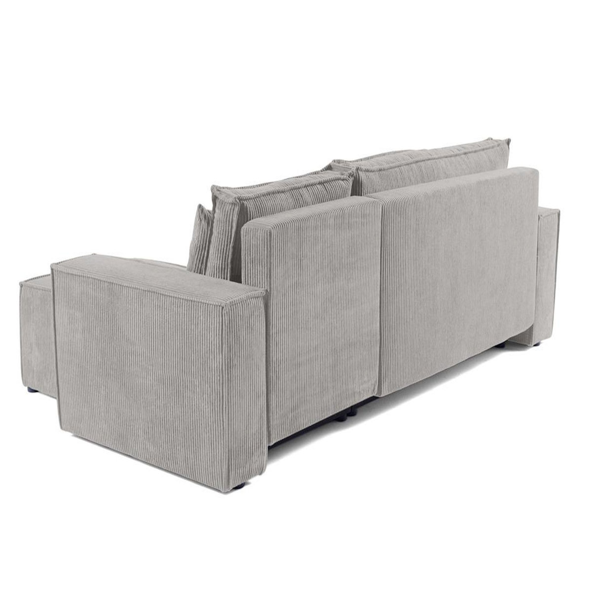 BEST MOBILIER Cezanne - canapé d'angle réversible - 4 places - convertible avec coffre - en velours côtelé