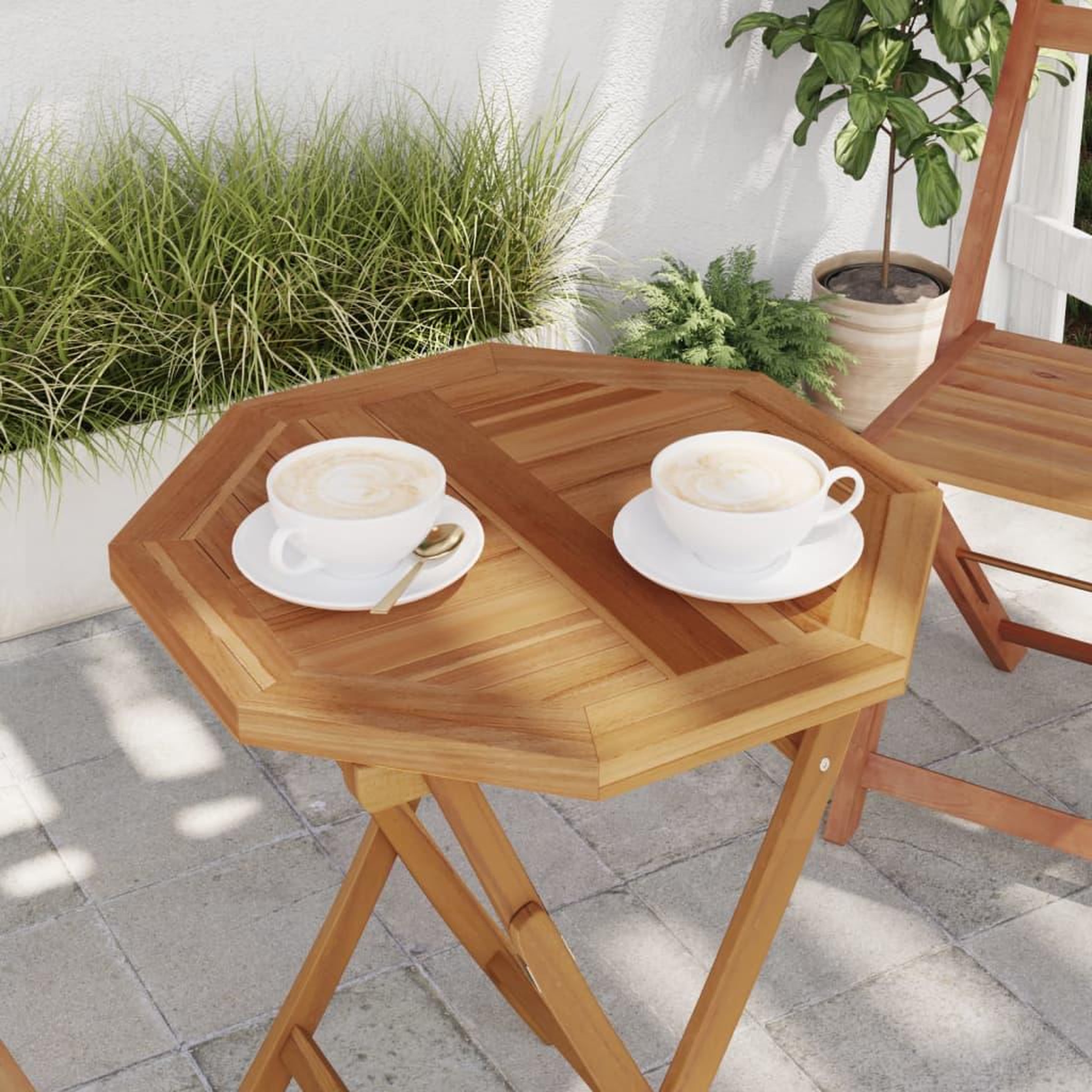 VIDAXL Dessus de table 50x50x2,5 cm octogonal bois de teck massif