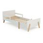 Voir la diapositive 3 : WEBABY Lit enfant extensible en bois 80x140-165-190 PIRATE - Blanc
