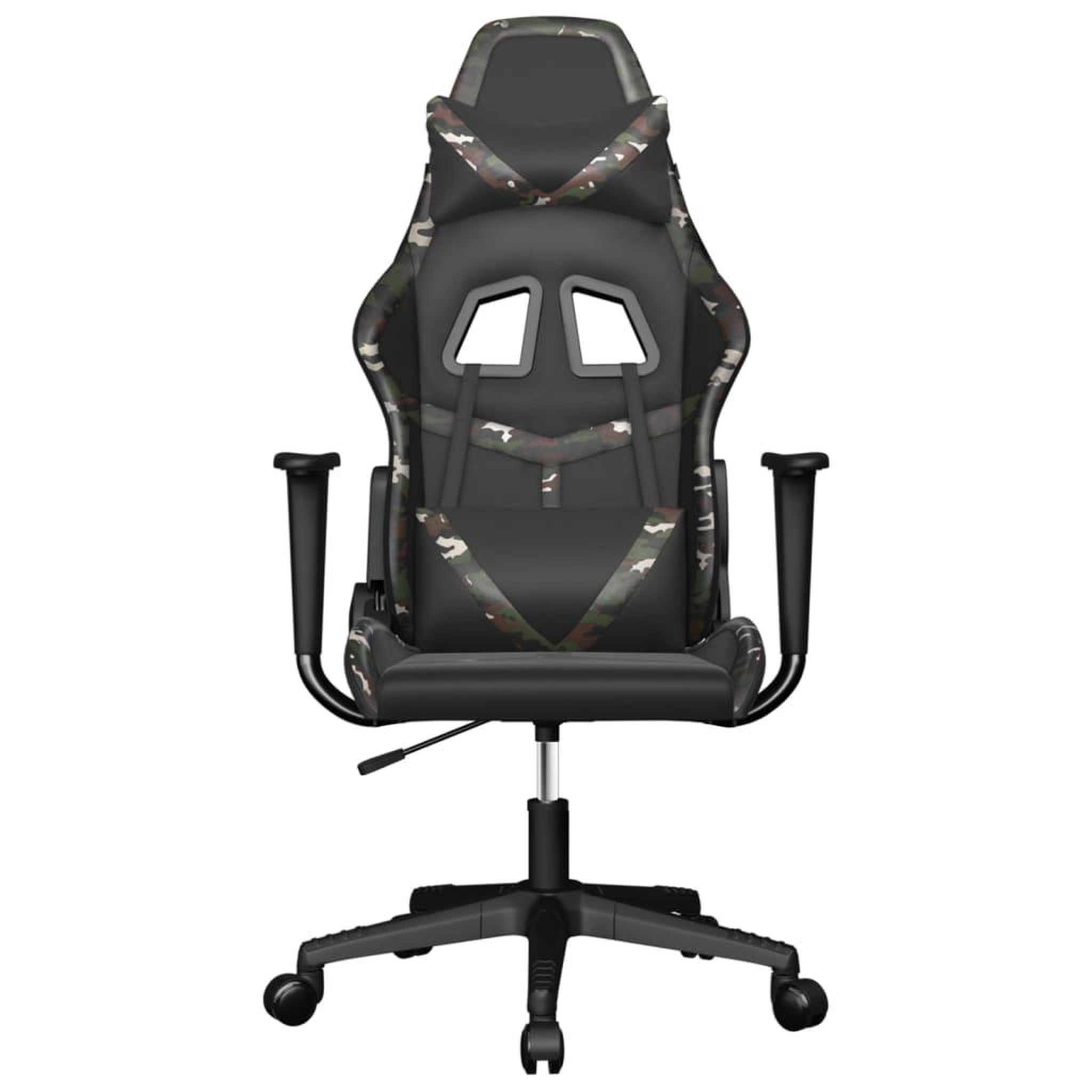 Voir la diapositive 3 : VIDAXL Chaise de jeu de massage Noir et camouflage Similicuir