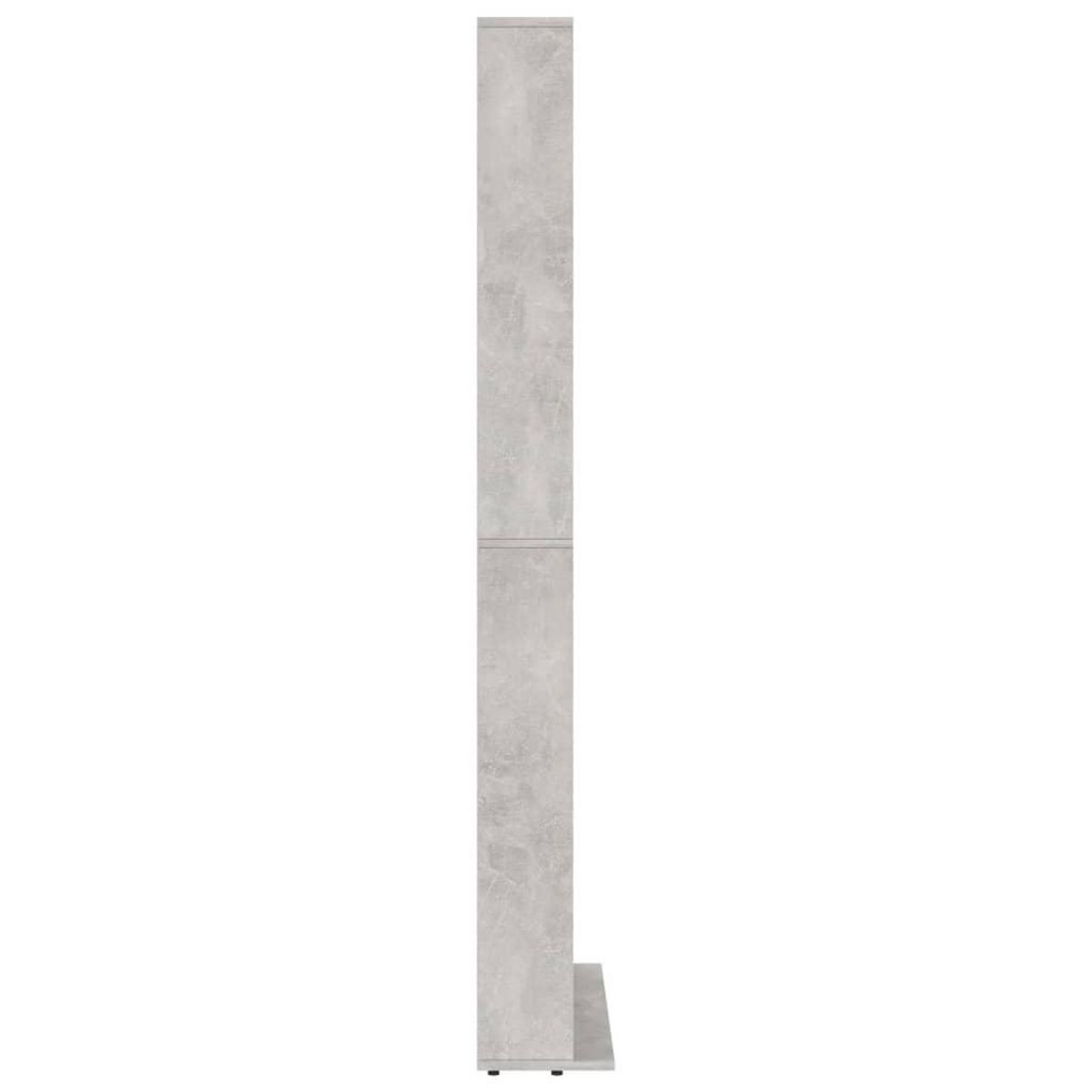 VIDAXL Armoire a CD Gris beton 102x16x177,5 cm Bois d'ingenierie