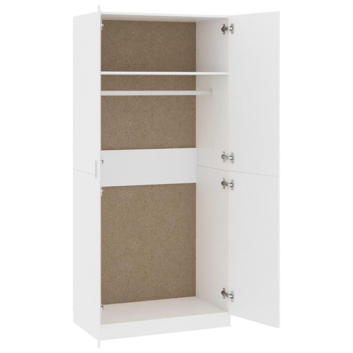 VIDAXL Garde-robe Blanc 90x52x200 cm Bois d'ingenierie