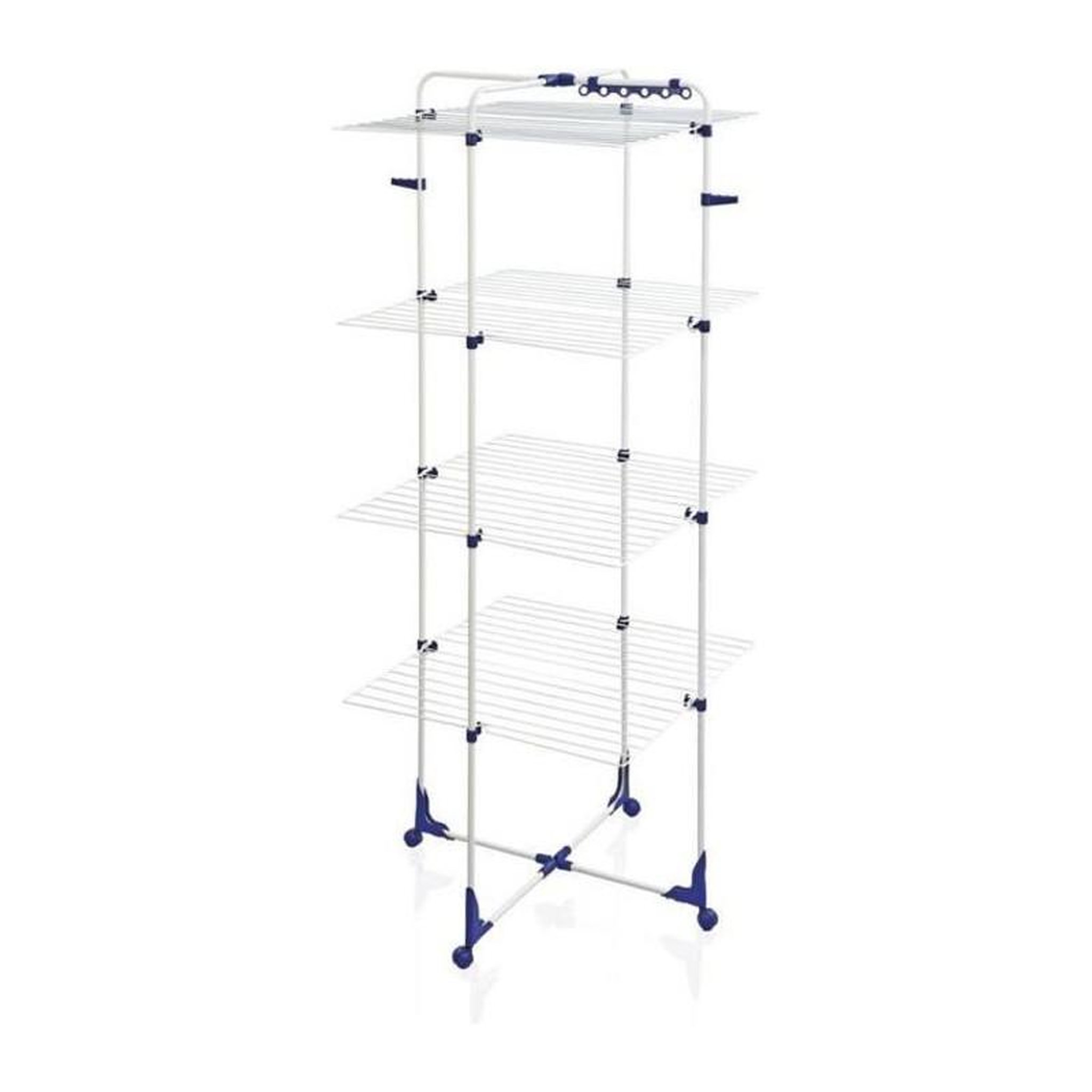 Leifheit Étendoir à linge tour 45m 4 niveaux demi-ouverture roulettes – Leifheit Classic Tower 450 (81456)