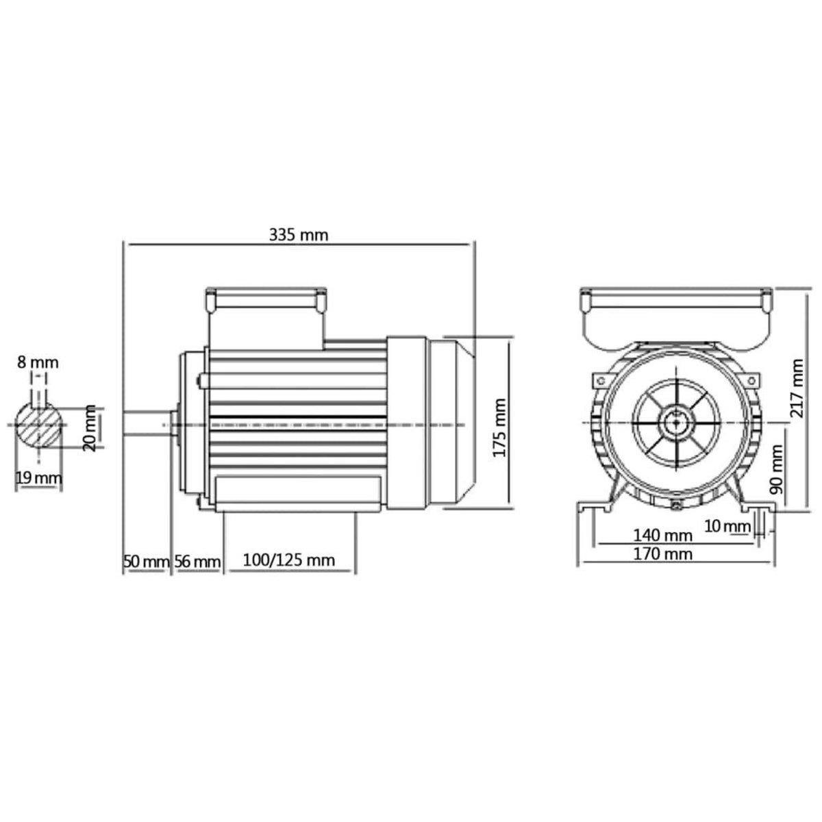 VIDAXL Moteur monophase Aluminium 1,5kW/2 CH 2 poles 2800 tr/min