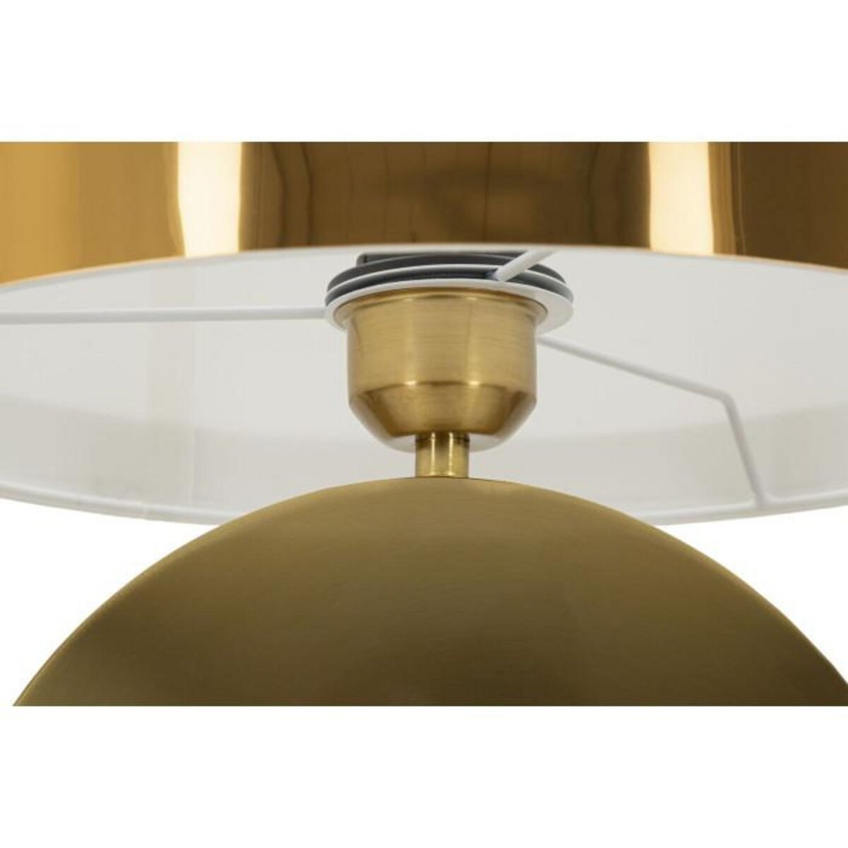 Paris Prix Lampe à Poser en Métal  Coin  53cm Or & Blanc