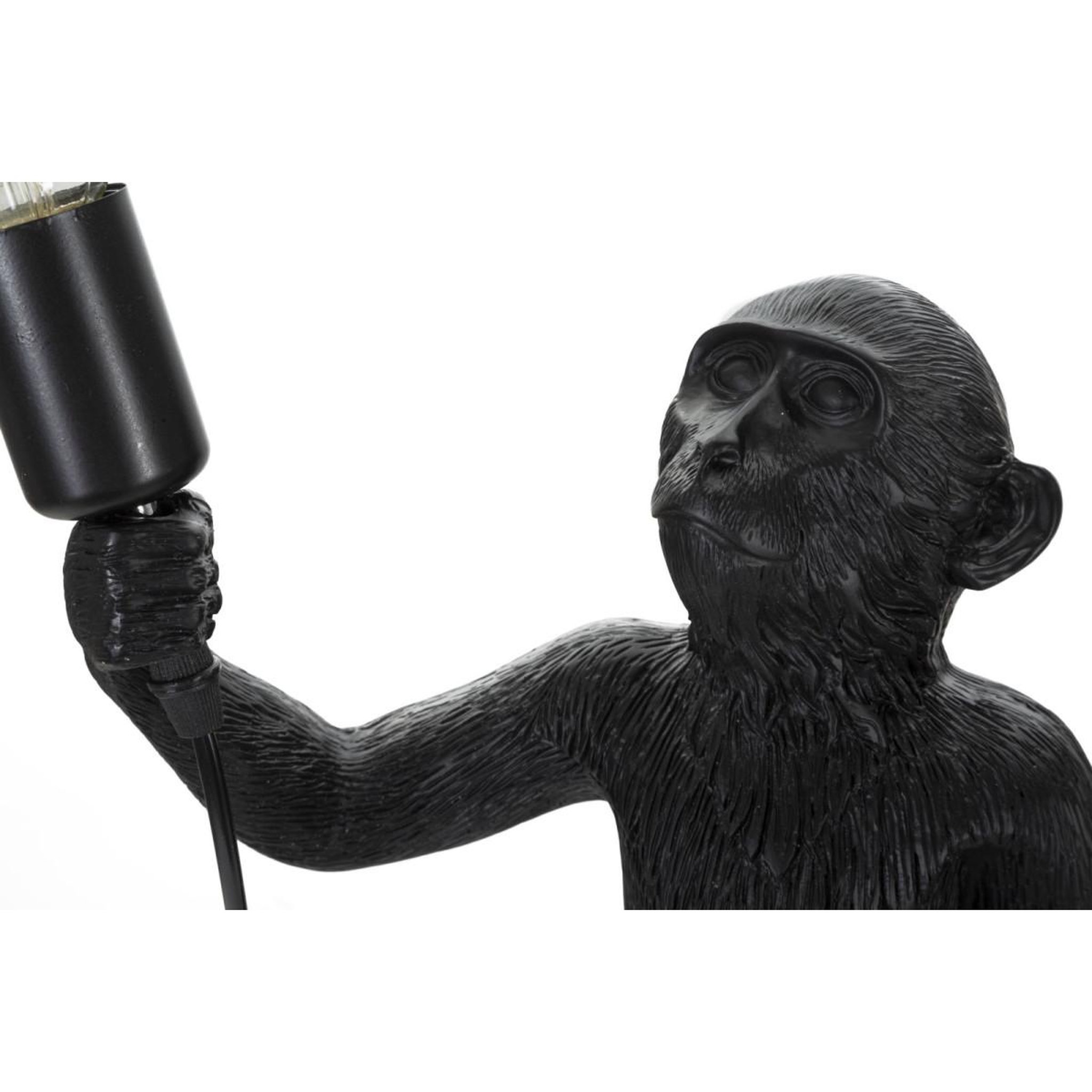 Voir la diapositive 4 : Paris Prix Lampe à poser en résine  singe  55cm noir