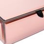 Voir la diapositive 3 : Paris Prix Boîte à Bijoux Design en Verre  Miroir  16cm Cuivre
