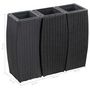 Voir la diapositive 6 : VIDAXL Lits sureleves de jardin 3 pcs Resine tressee Noir