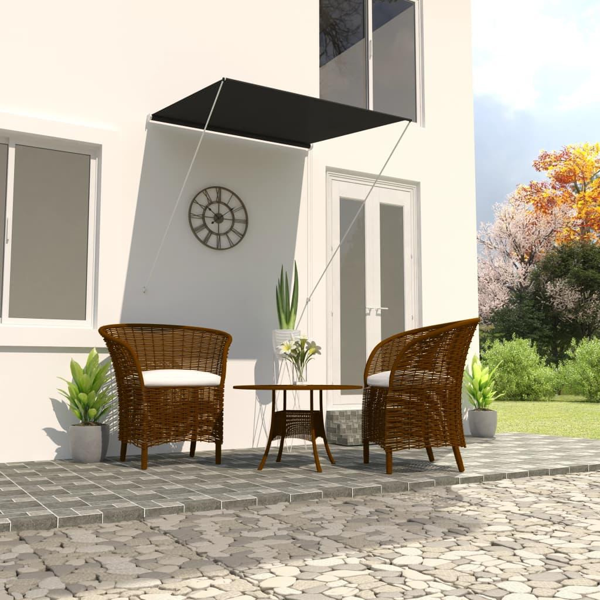 Voir la diapositive 1 : VIDAXL Auvent retractable 100x150 cm Anthracite